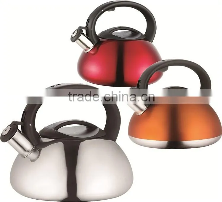 Durable colorful tea pot water kettle whistling tea kettle stainless steel jug