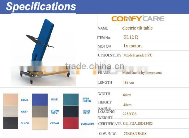 Coinfy EL12D Electric Tilt Table