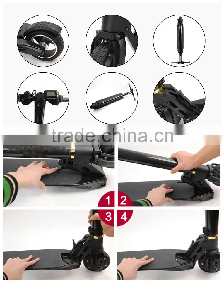 China Htomt Lightest 6.3kg light weight electric scooter Folding Balance carbon electric scooter