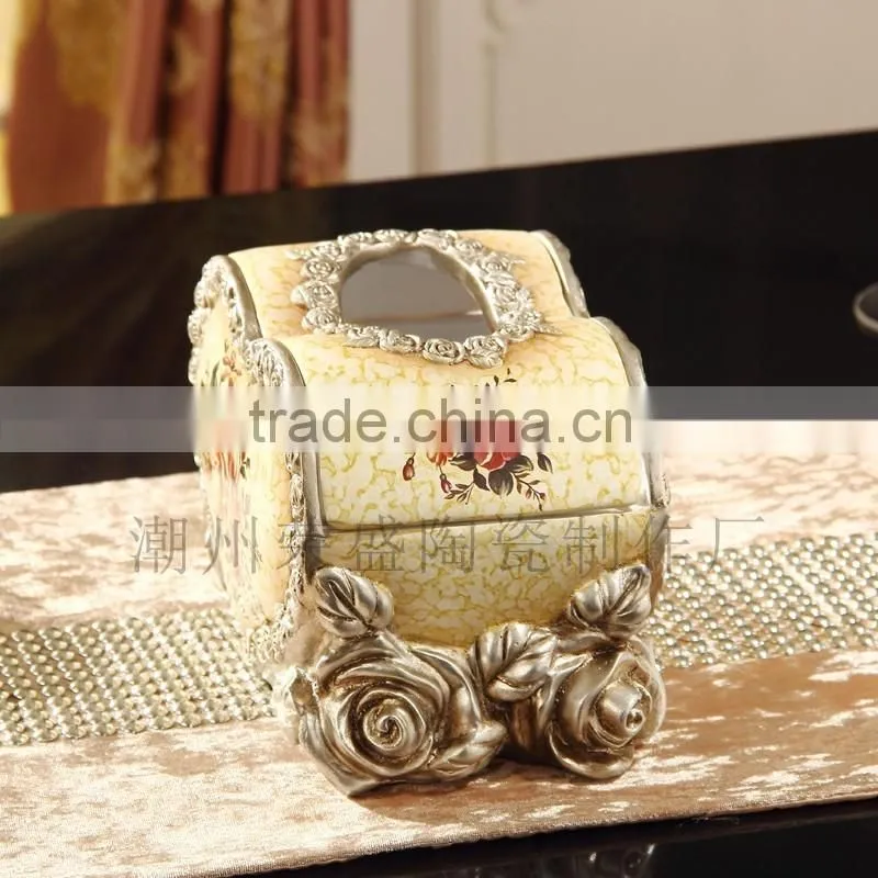 Different Design European Style Ceramic Napkin Holder