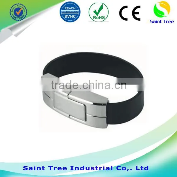 logo silicone bracelet usb flash drive