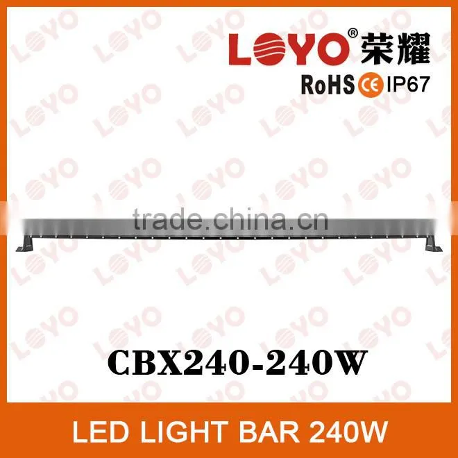 NEW 50 inch curved single row 240W Flood/Spot/Combo Beam LED Light Bar for offroad vehicle, SUV, UTV, ATV