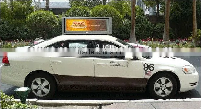 Double sides full color P5 taxi top led advertising display