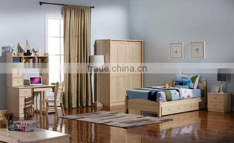2015 new-design hot sale wooden kid bedroom furniture set