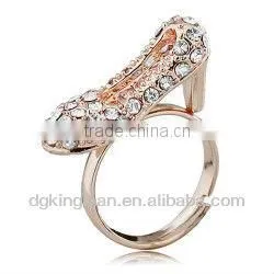 Fashion 925 Silver Dubai Wedding Rings With Pure White Austrian Crystal