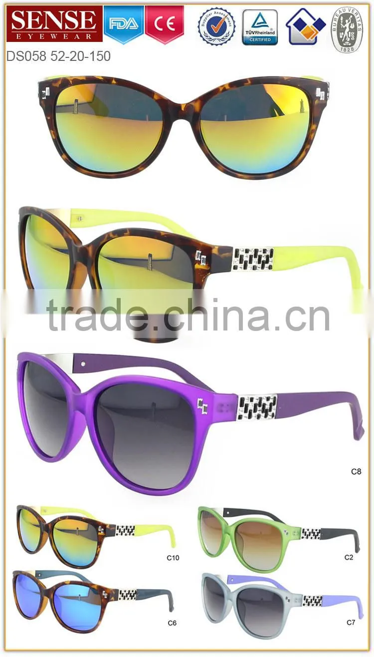 New Fashion Women Shades Designer Dragon Sunglasses Retro Demi Color Frame and CE, FDA, UV400 certificated
