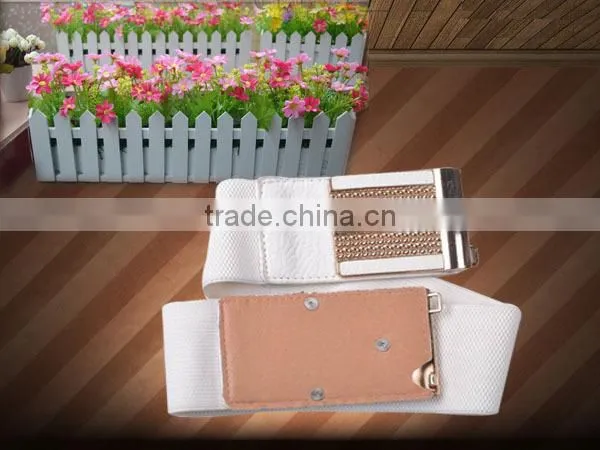 Fashion Gold Buckle Ladys Party Belt All Match Western Stretch Womens Waist Belt