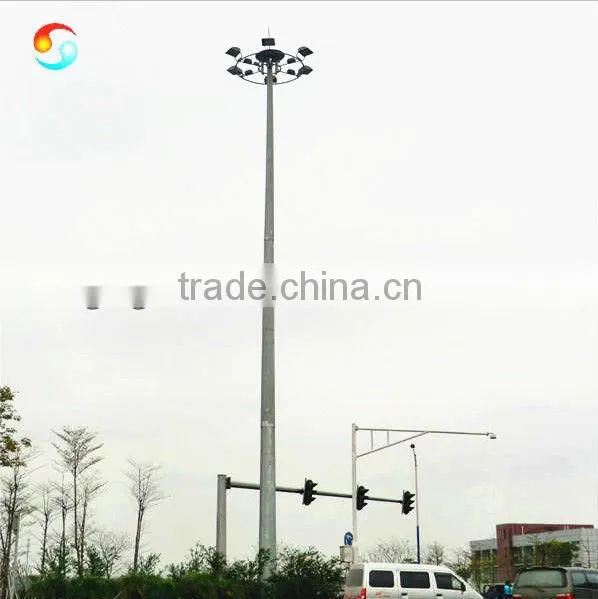 Galvanized High Mast Lighting Pole For Sale