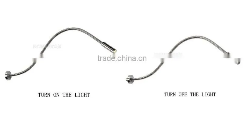 Hotel bedside flexible snake led reading lamp,Bedside flexible snake led reading lamp,Flexible snake led reading lamp WL1076