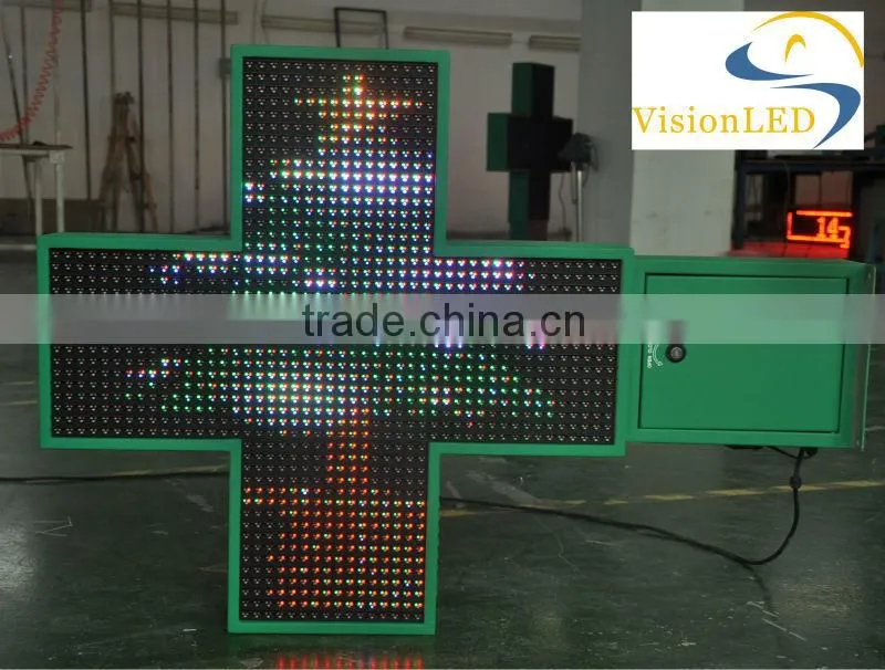 CE certificate outdoor High quality LED Drugstore pharmacy cross (Croix de Pharmacie)