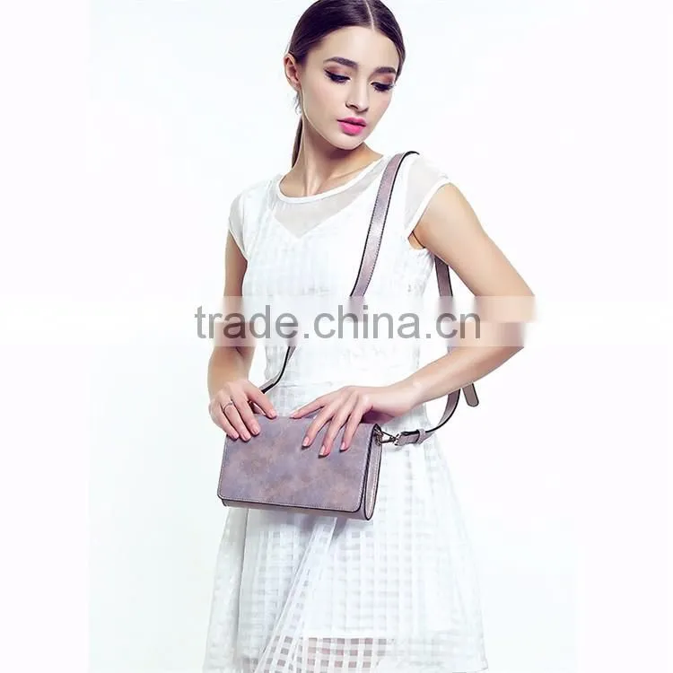 Fashion Purple European Design Girl Single Shouder Handbags PU Leather Handbags Clutch Bags