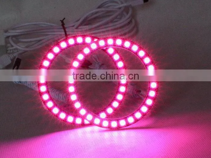 Factory cheap car lamps 12V DC high light color change 100mm RGB angel eyes with IR in auto lighting system