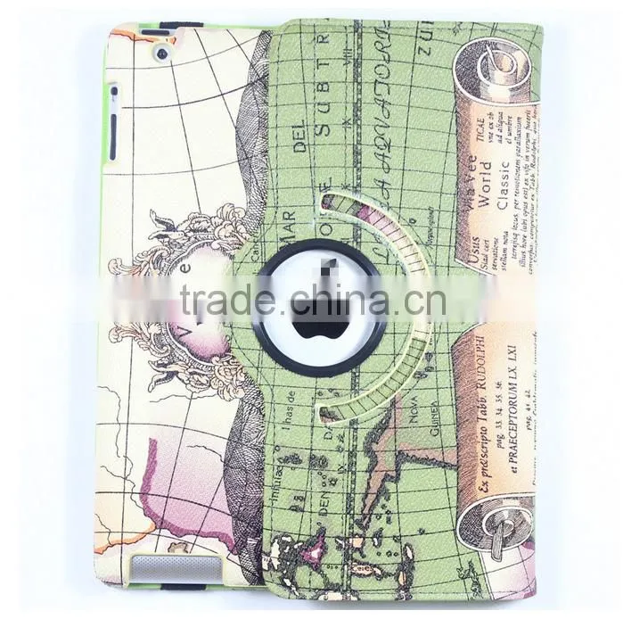 for ipad leather case custom Christmas printed design tablet cover case