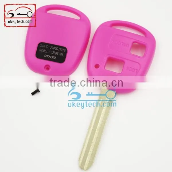 High Quatity Toyota remote key shell Purple cover Car Key 2 button toyota romote key shell case
