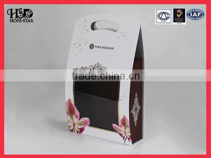 Customized Gift box Cosmetics Packaging Printing Cardboard Portable Paper Box with window