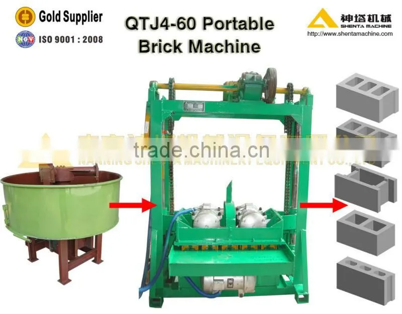 low cost high profitable QTJ 4-60 zenith concrete block machine