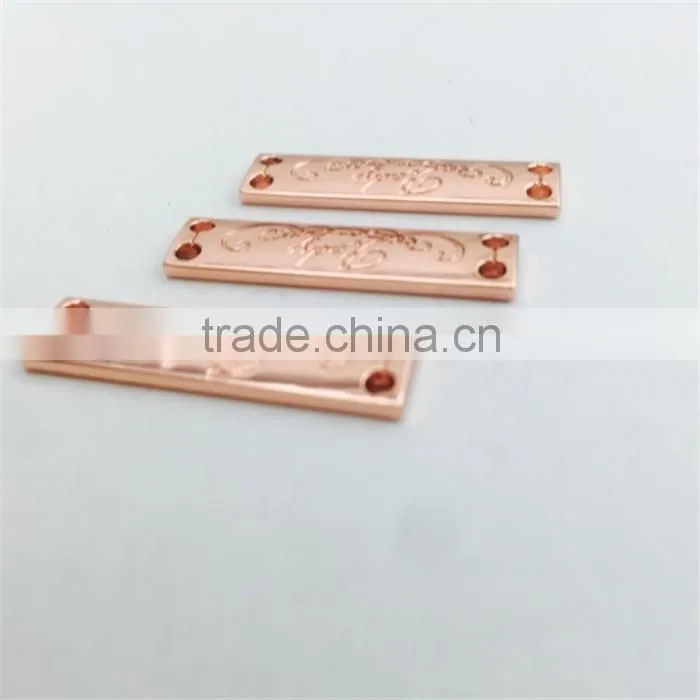 customized rose gold plating label rose gold electroplating processing label manufacturing process