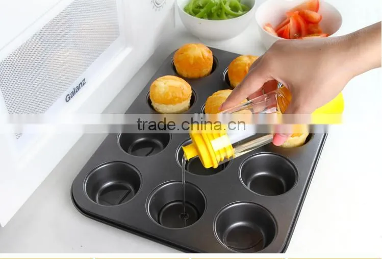 high quality Oil Brush Bottle Dual Head Silicone Oil Bottle Pastry Butter Baking Cooking BBQ Basting Brush Kit
