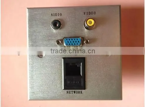 WALL PLATE VGA Female & audio video RJ45 Female netwok Face plate and wall socket