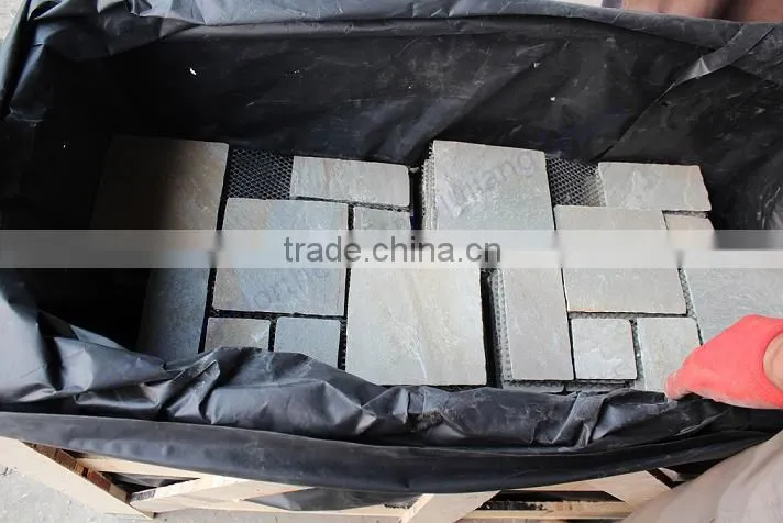 natural slate flagstones on mesh
