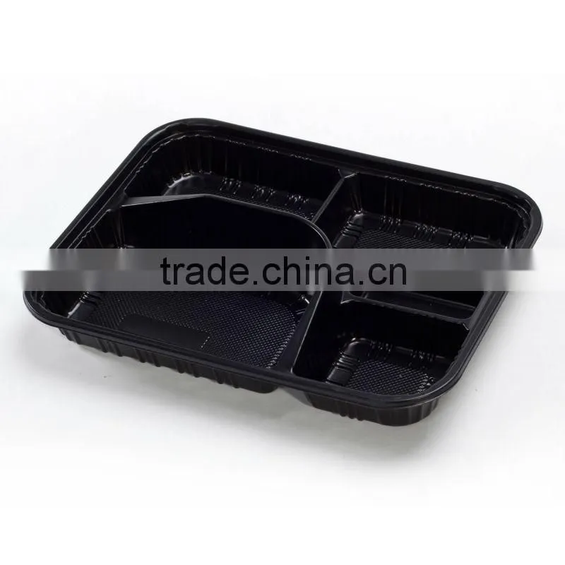 pp plastic food 5-compartment box