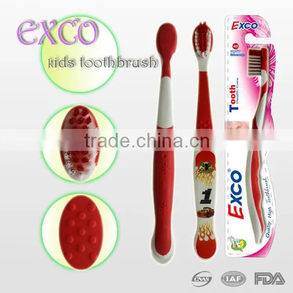 ISO approved good selling cartoon imprint feature children tooth brush