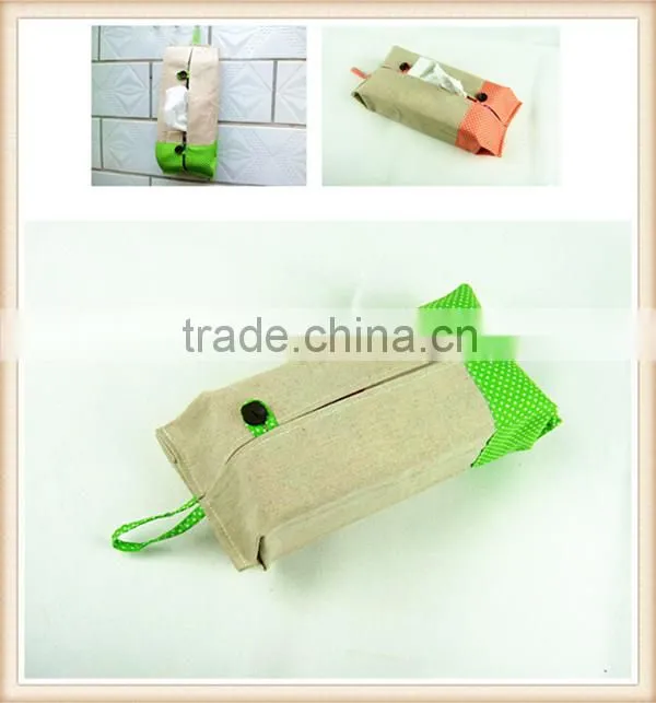 Creative home fabric cotton and linen tissue box