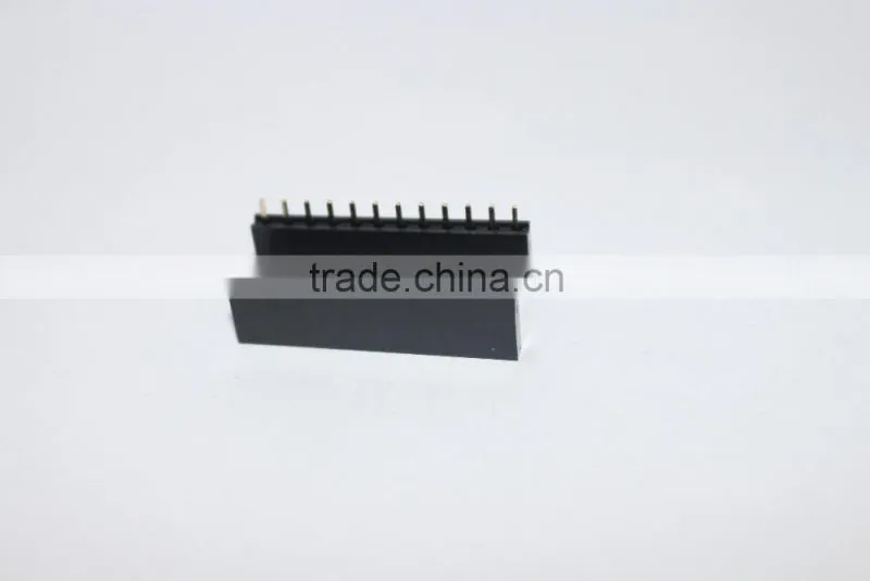 2.54mm single row straight Female header 12 pin