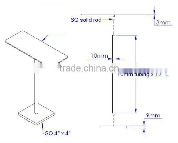 Shoe display riser stand for shop fitting/ Retail display stand for shoes/ Shoe risers