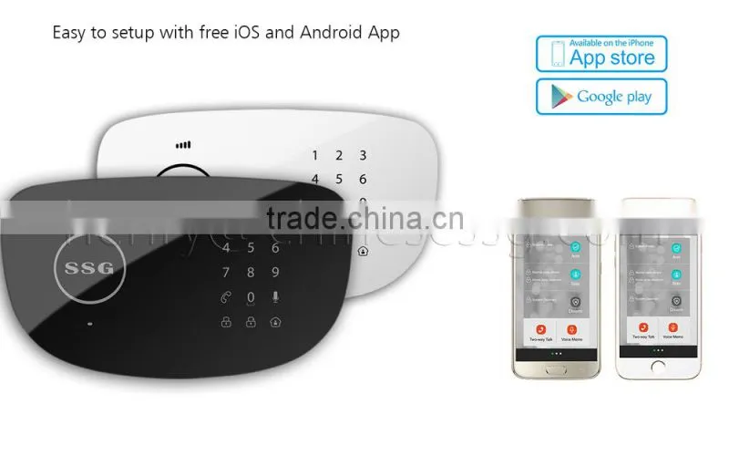 Free APP operated Touch Keypad professional alarm system for Home/Residential Easy to DIY