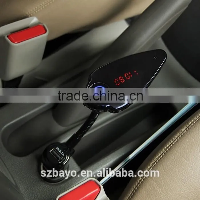 car bluetooth car kit fm transmitter with USB port