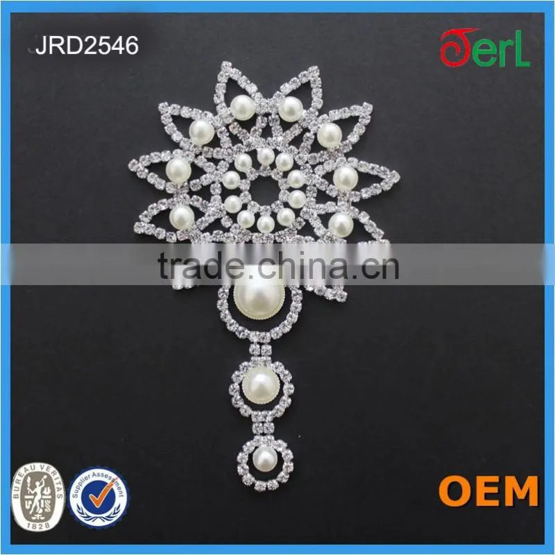 Wholesale Bright crystal&copper rhinestone applique from China