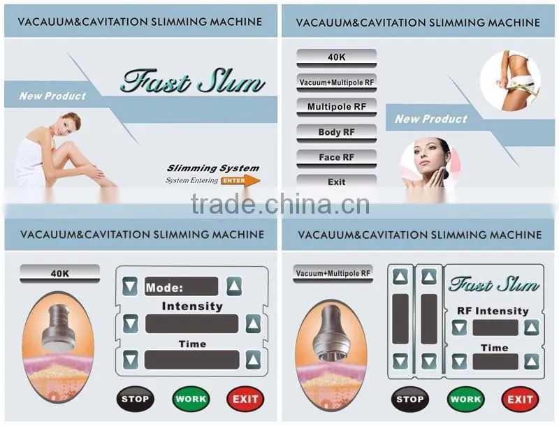 5 in 1 microcurrent rf vacuum ultrasonic cavitation machine for slimming