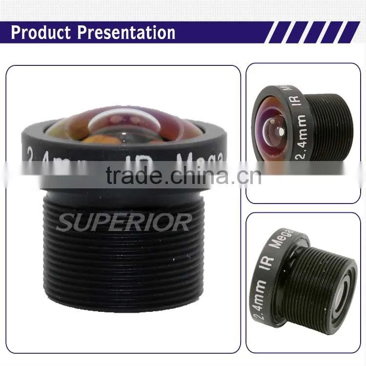 2016 Top selling car products high resolution 1/3 inch f2.0 2.4mm cctv lens m12