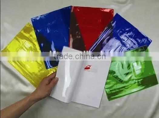colorful or transparent pvc book cover and cheapest pvc book cover
