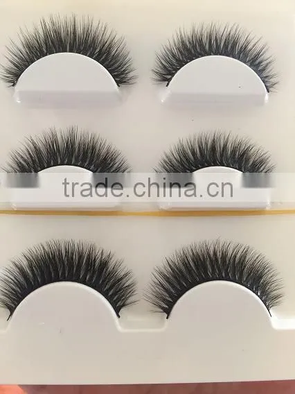 Fake eyelashes False Eyelashes for wholesale With custom eyelash packaging chemical fiber eyelashes