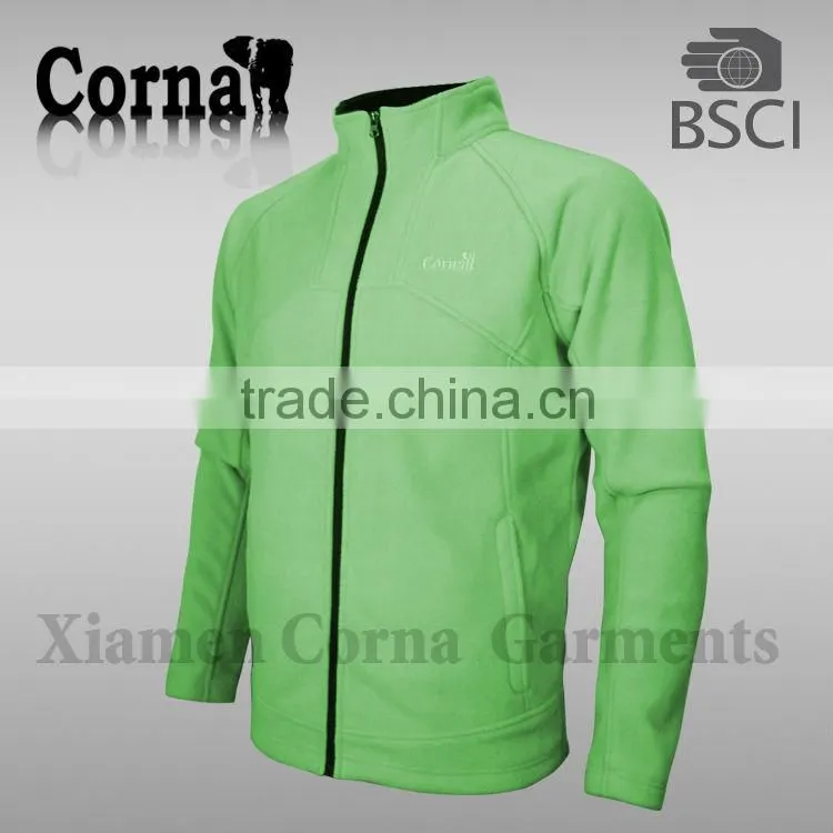 2016 men's cheap plus size green soft and warm fleece jacket
