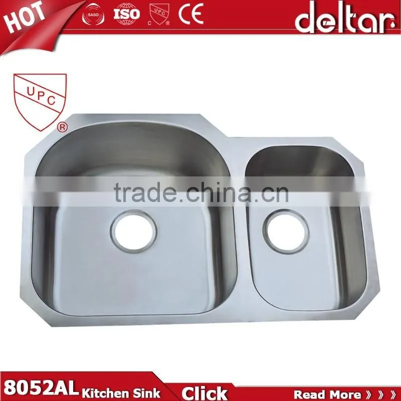Satin Finish Kitchen Sink Single Sink with Drainer Board UPC Kitchen Sink for America Standard