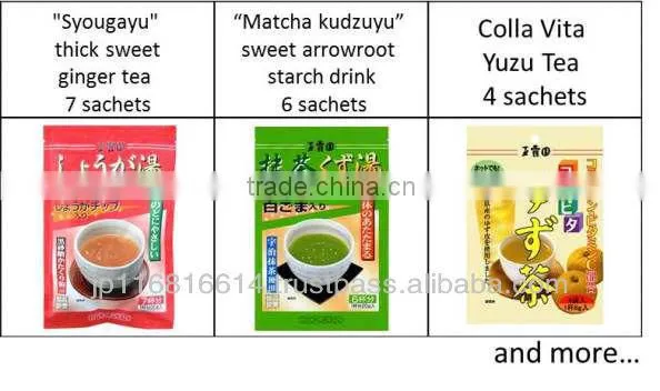 Japanese green tea drink powder for health and beauty