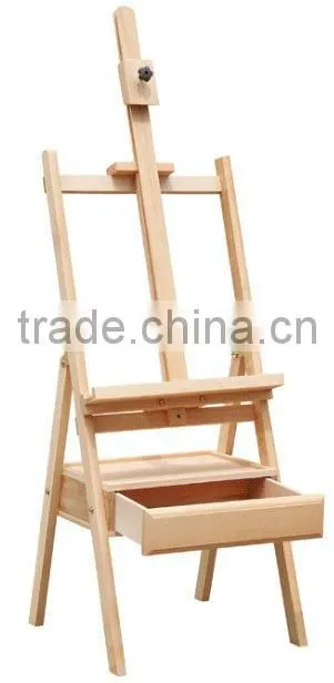 in stock 45*45*133(178)cm artist painting wholesale easel with drawer