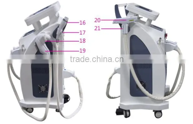 Multifunction CE approved E-light +OPT skin rejuvenation SHR hair removal machine