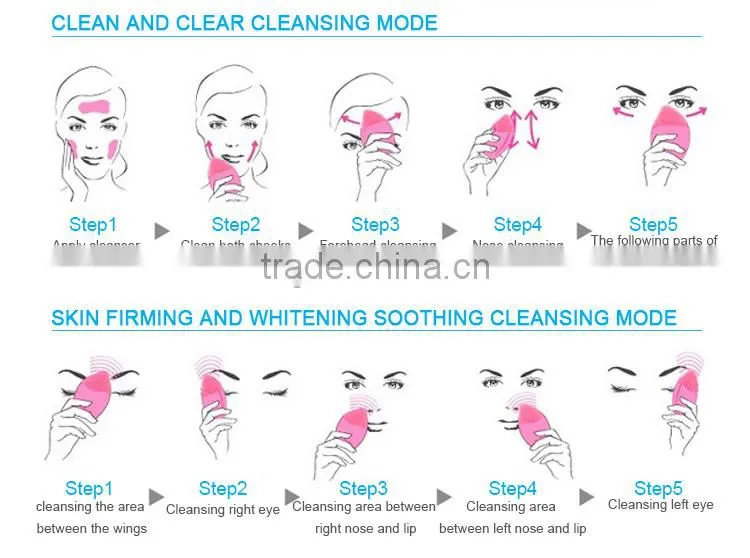 Face machine electric stimulation silicone face exfoliate brush