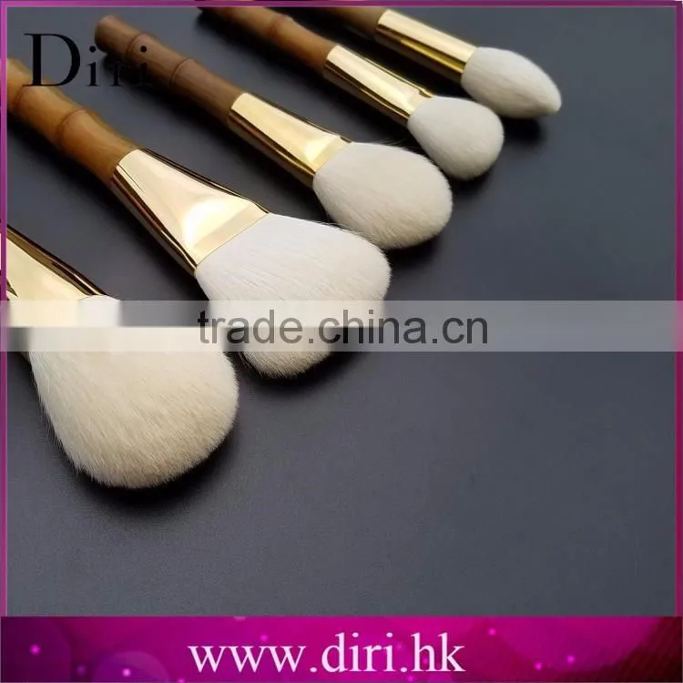 New design 5pcs wooden handle professional bamboo makeup brushes