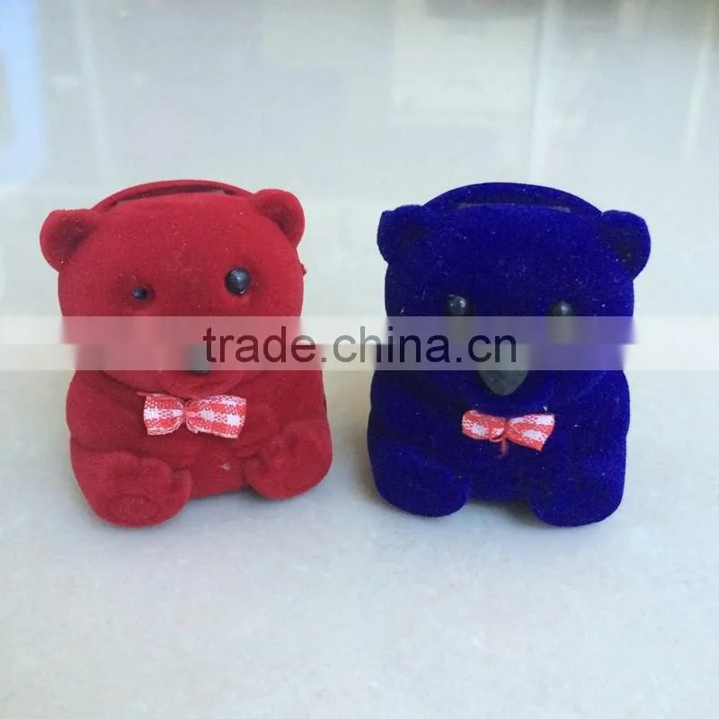 Fashionable wholesale ring boxes with little bear shape