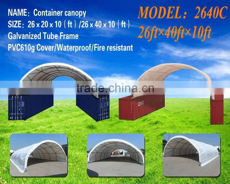 Outdoor storage 20 40FT steel container shelter