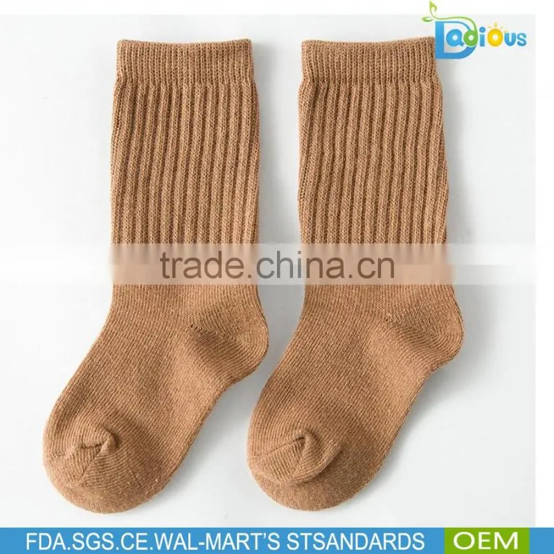 New design hot sale eco hosiery baby socks cartoon fox animal knee high socks