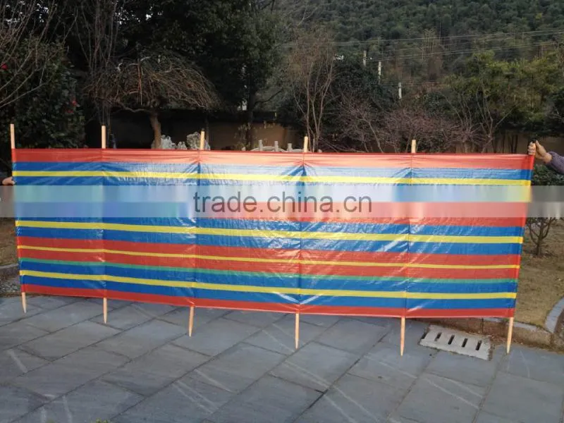 FD - 151213Blue Stripe PE beach wind screens