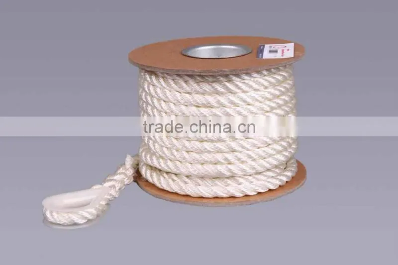 ISO Standard 3 strand Hard Polypropylene Mooring Rope