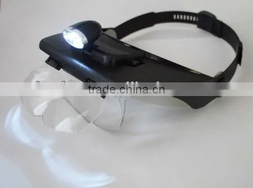 2014 NEW Headset LED Head Light Magnifier Magnifying Glass Loupe 4x Lens