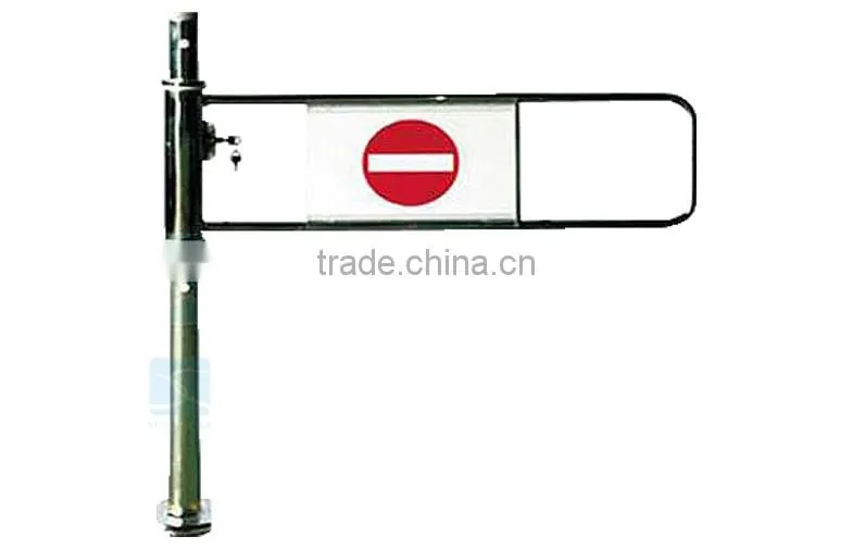 stainless single arm swing gate for supermarket and bus station